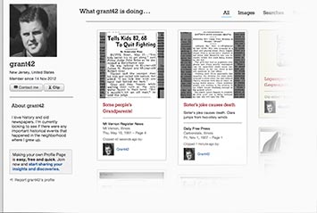 Profile page on Dubois County Herald Archive